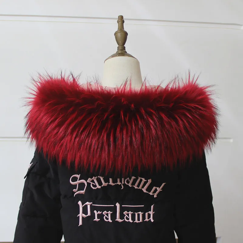 Женский воротник из натурального белого меха енота шарф 100% для пальто шаль