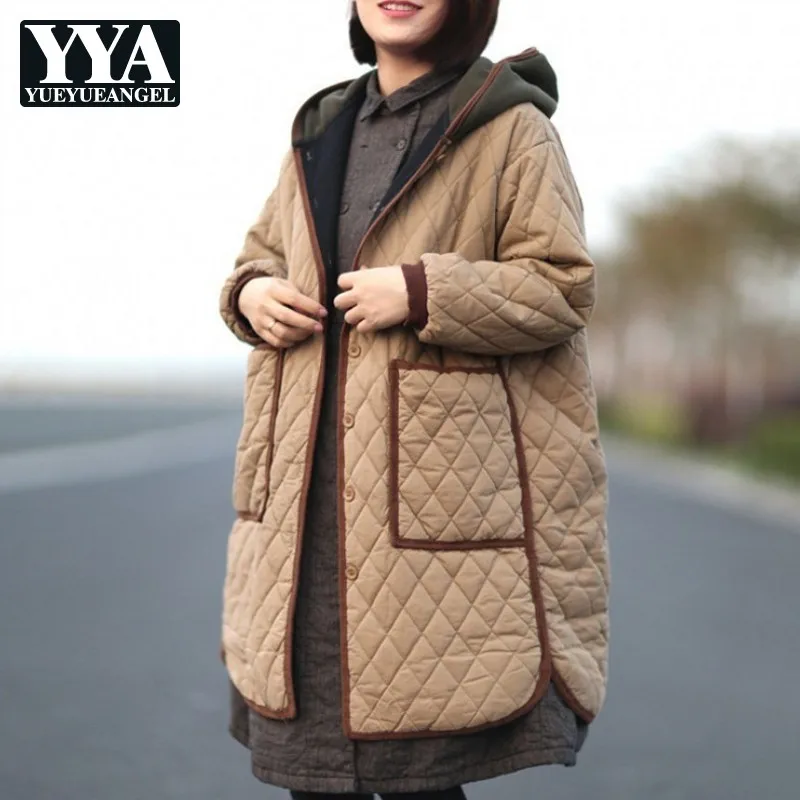 Зимняя Женская Толстая теплая парка с подкладкой длинное пальто повседневная