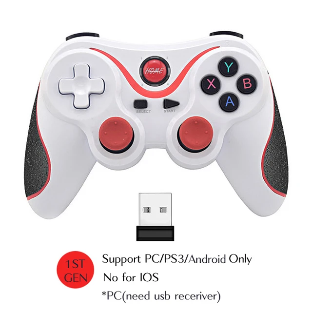 black with receiver Данных лягушка Bluetooth беспроводной геймпад игровой контроллер для PS3 ТВ ПК ноутбук джойстик для Iphone Android смартфон контроллер - Цвет: black with receiver