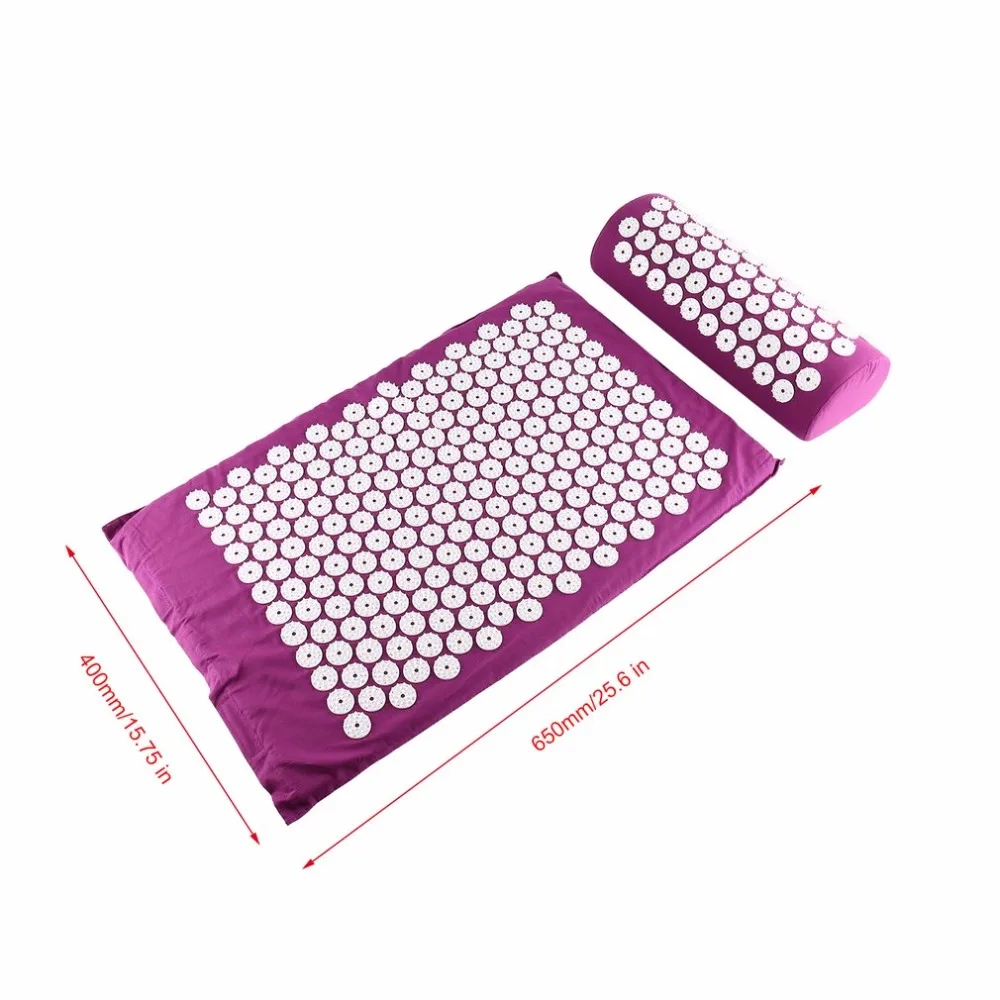 

Massager Cushion Mat Set For Body Head Foot Neck Acupressure Relieve Stress Pain Aches Muscle Tension Spike Yoga Mat With Pillow
