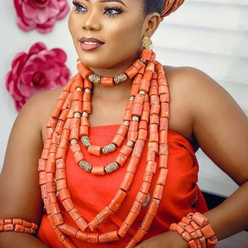 Набор украшений Dudo из коралловых бусин в африканском стиле 3 шт. набор