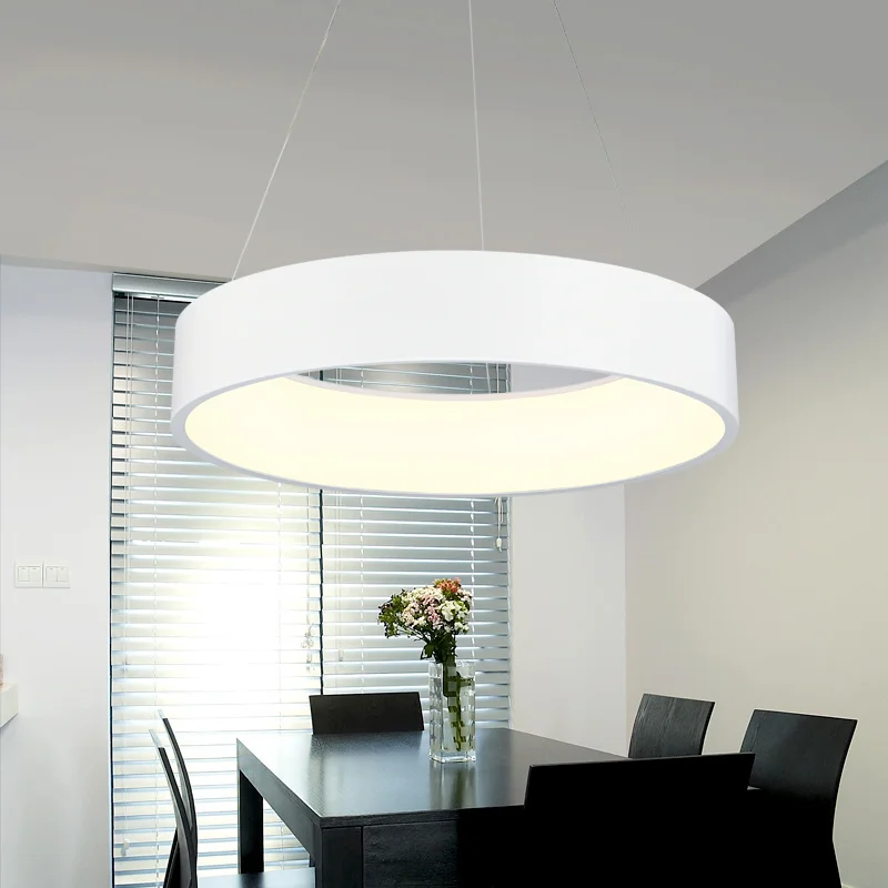 Современный d45/60 см круглый подвесной светильник 85-265 в Led для ресторана столовой