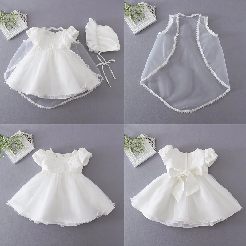 Высококачественное платье IYEAL для новорожденных принцесс девочек крещения дня