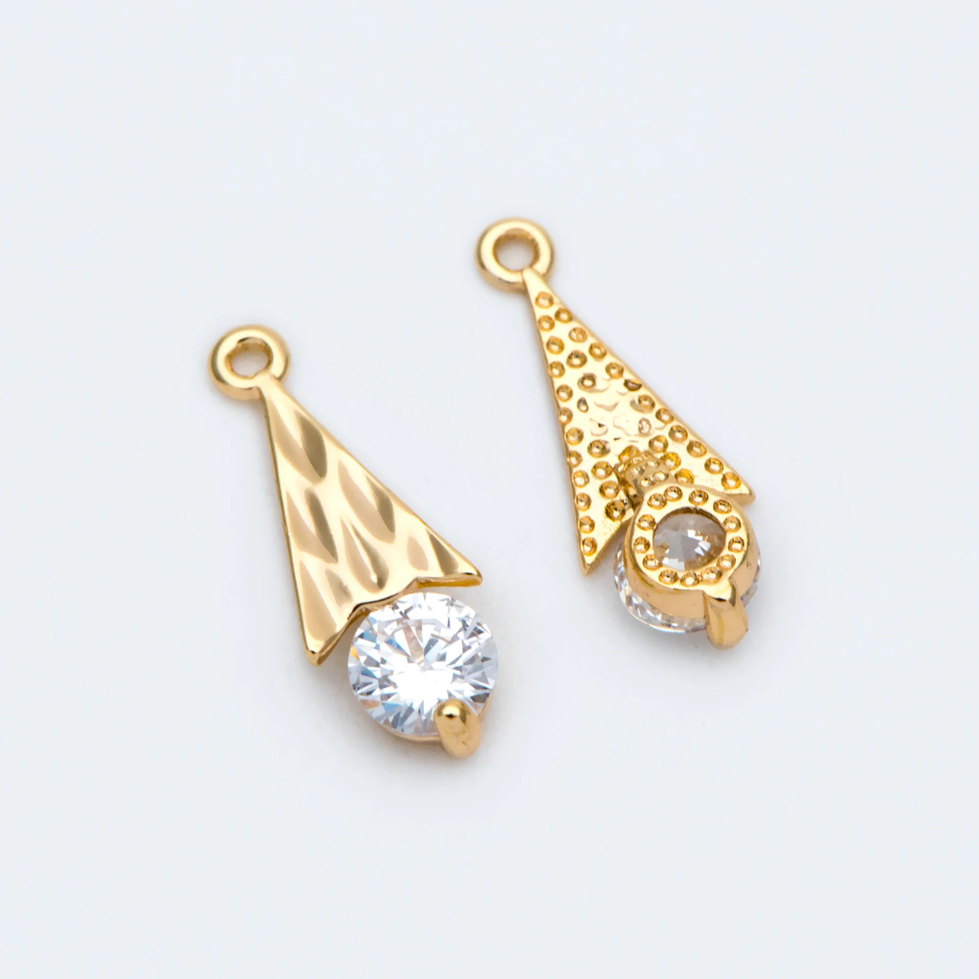 10 шт Позолоченные стрелы очаровательные 13x5 мм позолоченные латунные подвески в