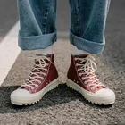 Кеды мужские высокие однотонные, Вулканизированная подошва, на шнуровке, повседневная Дизайнерская обувь, визуально увеличивающая рост, в стиле ретро