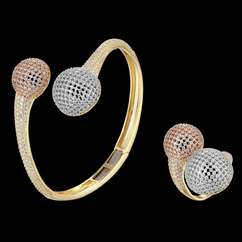 

Zlxgirl ювелирные изделия, разноцветные медные браслеты и кольца, ювелирные наборы, изящный женский размер, циркониевый браслет, набор аксессу...