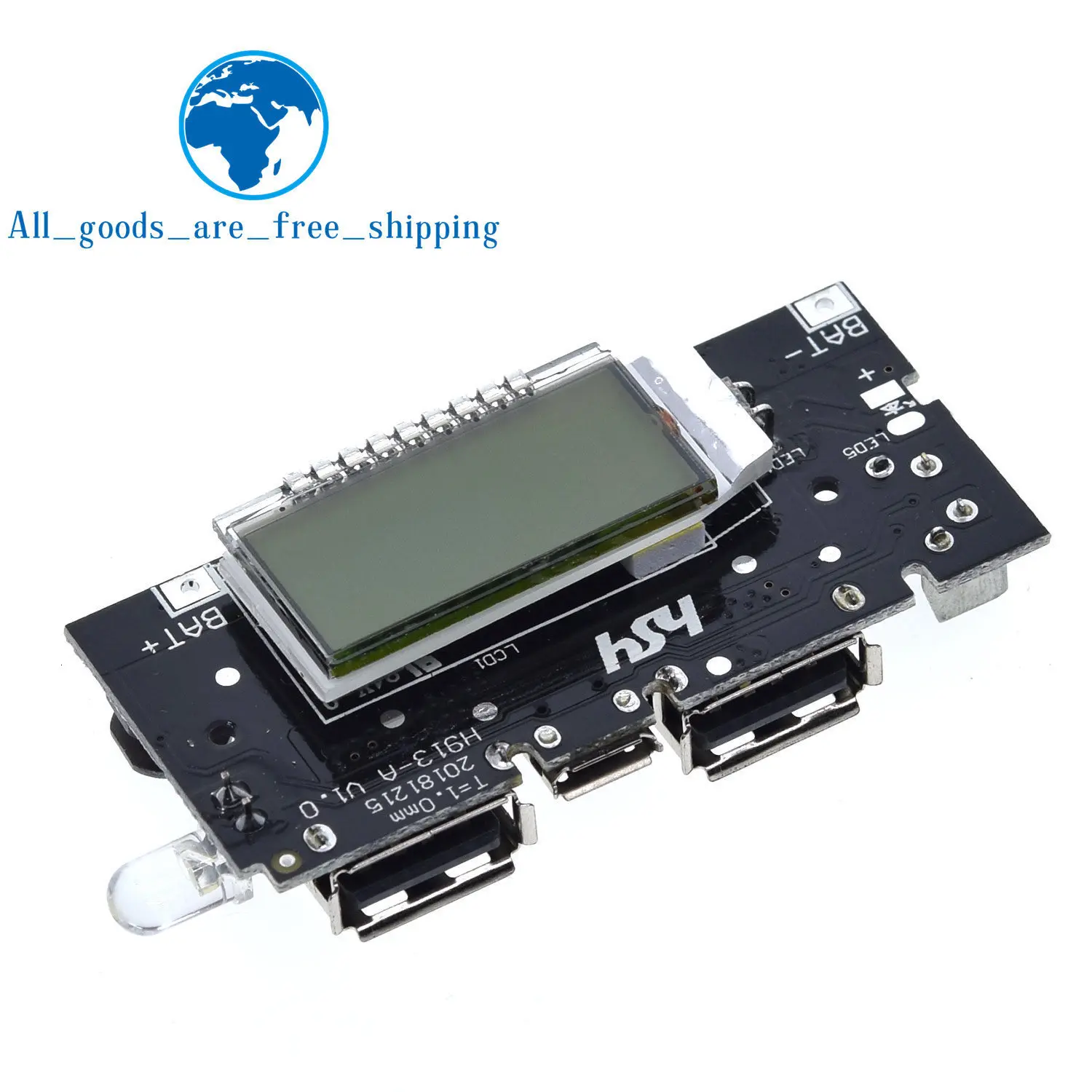 Двойной USB 18650 Батарея Зарядное устройство PCB Мощность модуль 5V 1A 2.1A мобильный Мощность банка аксессуары для телефона DIY светодиодный ЖК-дисплей зарядная Модульная плата