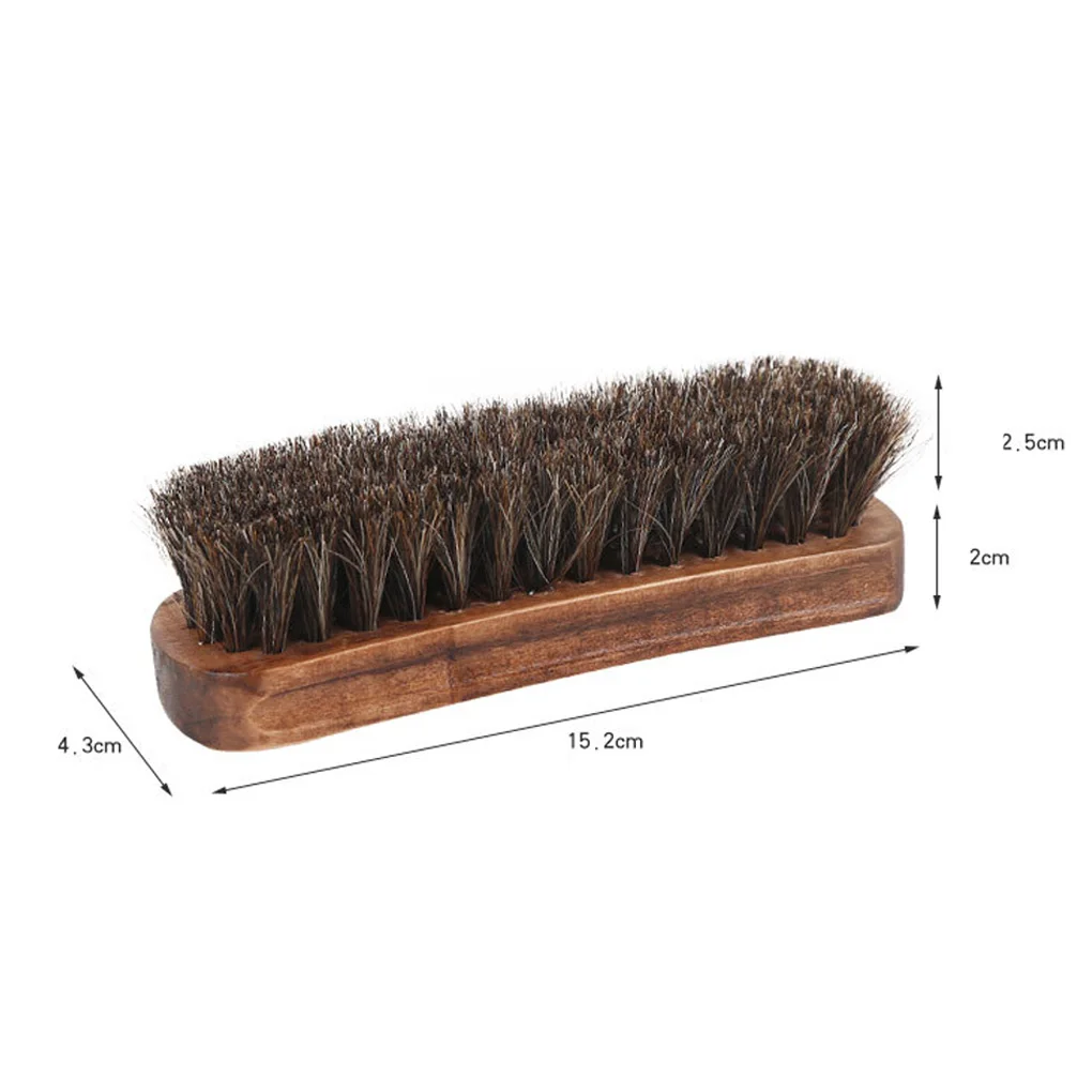 

Soft Hair Bristles Shoes Polish Brush Wood Handle Leahter Shoes Boots Furniture Polishing Cleaning Brush