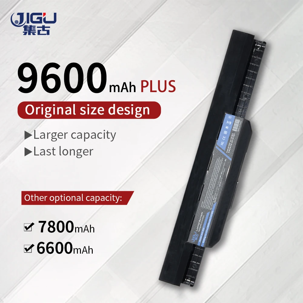 

JIGU 9Cell A31-K53 A32-K53 A41-K53 A42-K53 Laptop Battery For Asus X84 X54 X53 X44 X43 P53 P43 K53 K43 A83 A54 A53 A43 Series