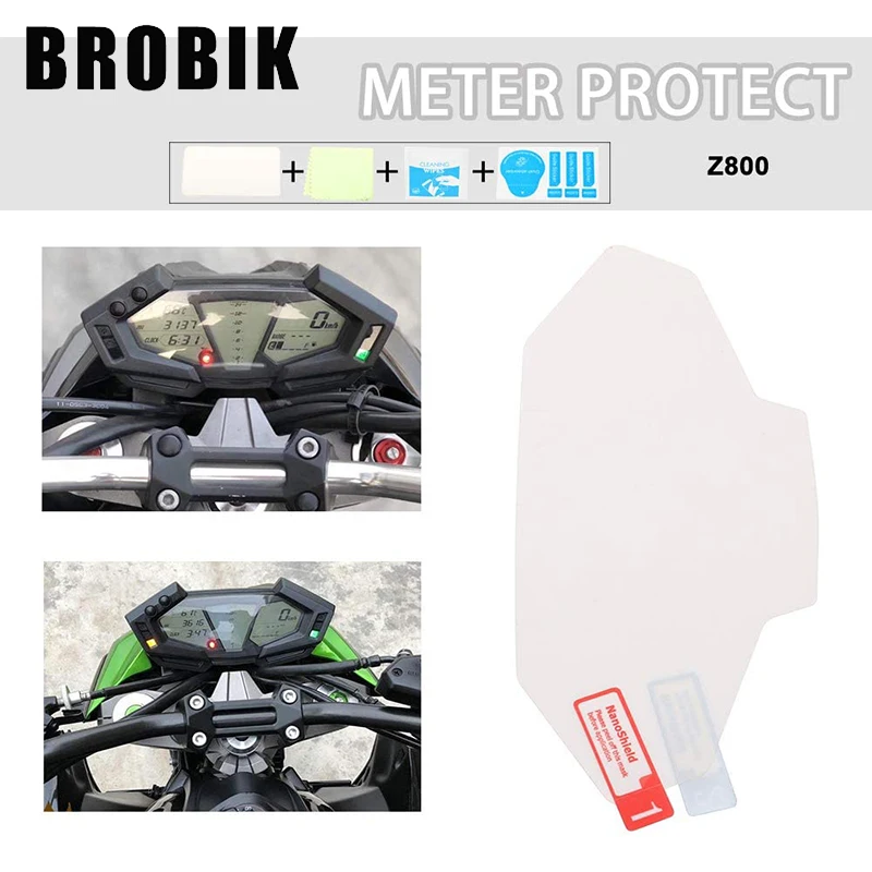 

BROBIK For Kawasaki Z800 2013-2016 Motorcycle Accessories Cluster Screen Scratch Protector Film Speedometer Guards Dashboard