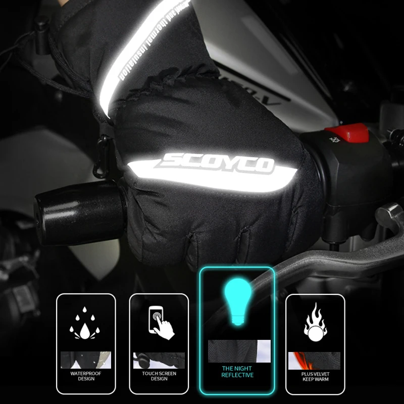 Мотоциклетные Перчатки-Велоспорт лыжи Спорт на открытом воздухе толстые теплые