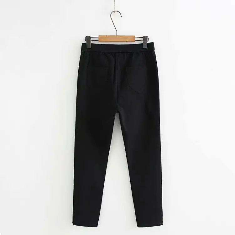 Женские повседневные джинсы размера плюс Модные свободные Стрейчевые брюки из