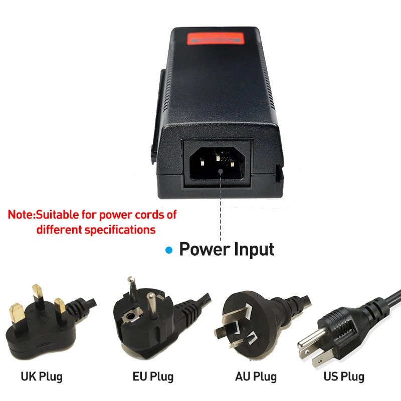 Инжектор POE Gigabit IEEE 802.3af/at 10/100 Мбит/с макс. 30 Вт| |