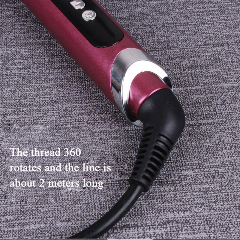 

curling iron for women hair tongs hair styling tools Super thin long curly hair bar rotating net red pink Teddy roll wool small