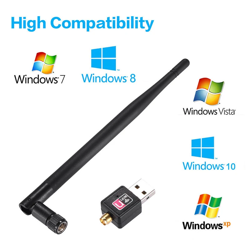 Беспроводной Wi-Fi роутер USB 600 2 0 м сетевая LAN-карта с антенной 5 дБи | Электроника