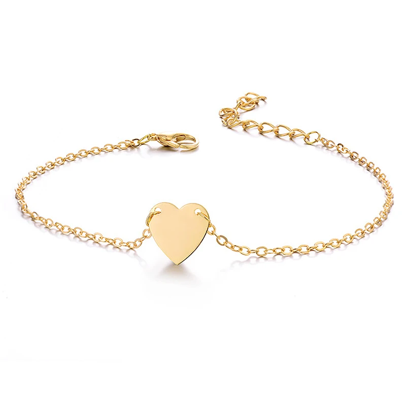 

New fashion personality popular ladies heart-shaped bracelet casual and simple