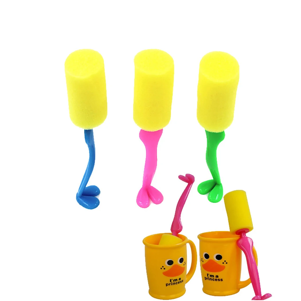

Sponge Bottle Cup Brush Men Design Sponge Cup Brush Glass Bottle Cleaning Removable Kitchen Glass Cleaning Brush Magic Sponge