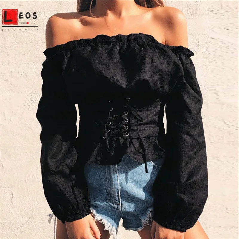 Женская футболка с открытыми плечами и воротником лодочкой весенние укороченные