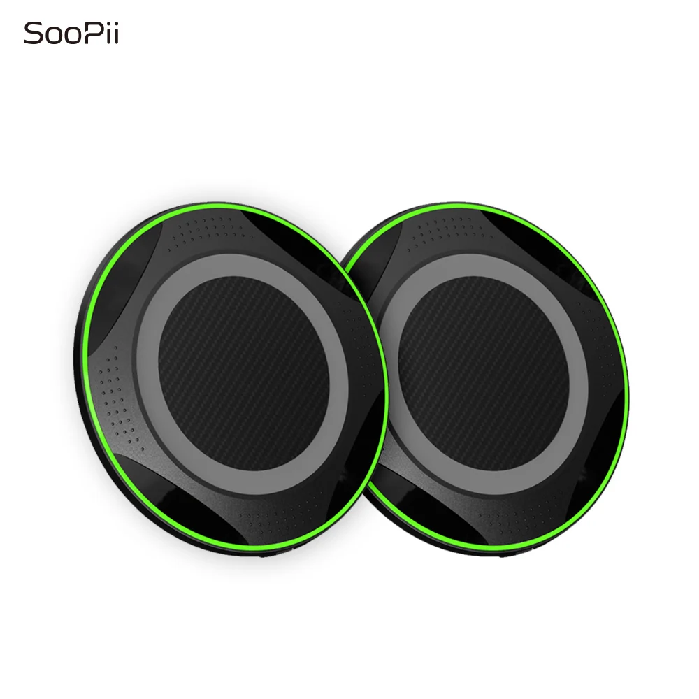 SooPii 2 шт Беспроводное зарядное устройство 10 Вт Qi Беспроводная быстрая зарядная