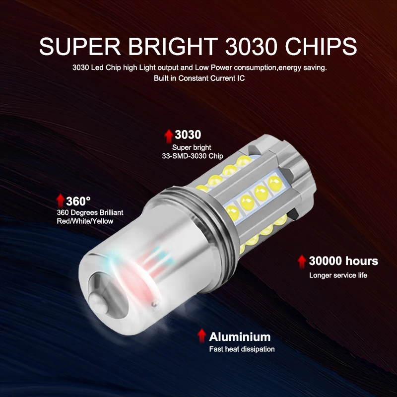 Сигнальная лампа NLpeal 1x12 в 23 3030SMD Bay15d светодиодный 1157 P21 5W задний стоп-светильник 1156