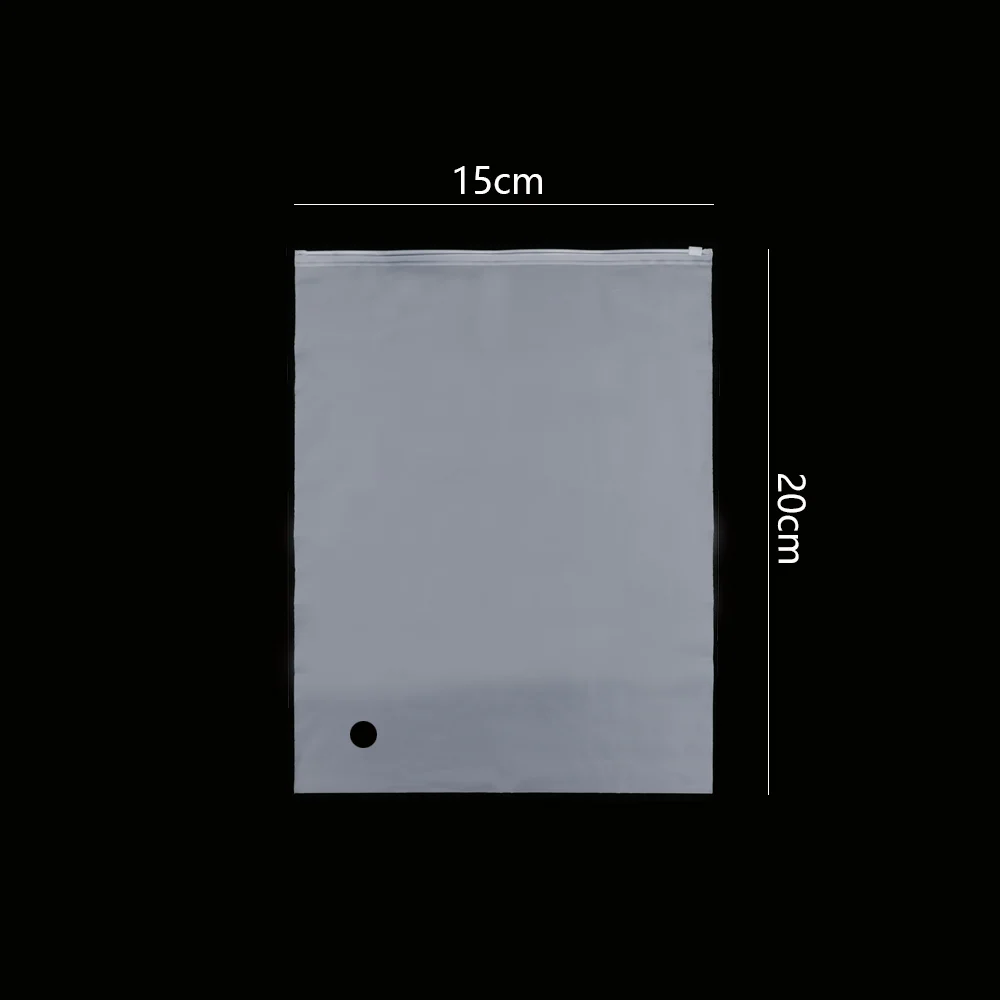 15x20cm 1pc Plastic Sealed Waterproof Matte Frosted Package Transparent Zip lock Bag Clothing Travel Pouch Swimming Storage Bags - Цвет: 15x20cm
