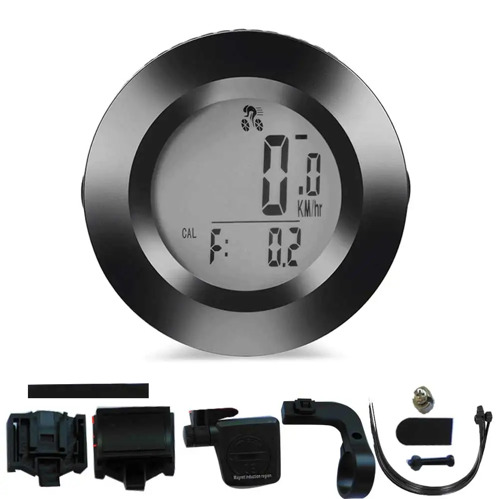 

Bicycle Computer Set Wireless Waterproof Digital Round Luminous Speed Measurement Odometer Bike Speedometer LED Digital Rate