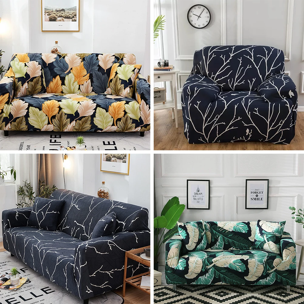 

1Pc Sofa Couch Covers Lightweight Stretch Sofa Slipcovers Printed Furniture Protector Anti-Slip for Living Room Office Home