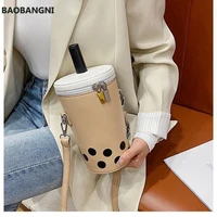cute drink cup design women crossbody bag milk tea drink shoulder bag for women cartoon printing womens bags