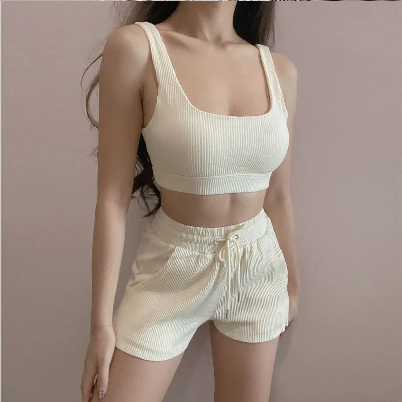 Лидер продаж Женский костюм GAGA для девушек новые летние облегающие спортивные