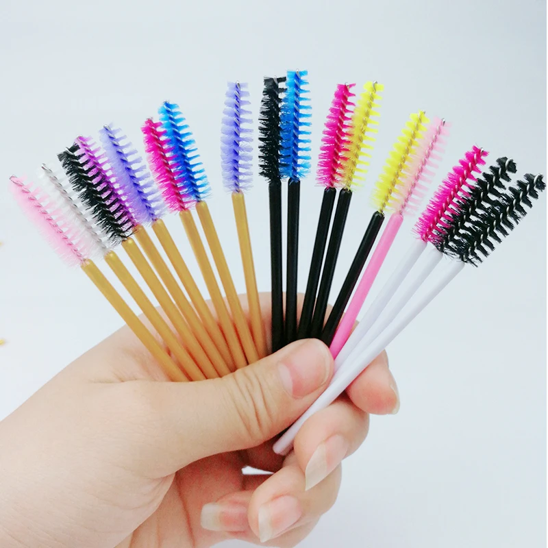 50 шт Наращивание ресниц одноразовая бровь кисть аппликатор для туши ресницы