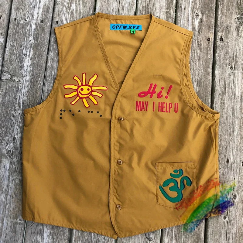 Пенопластовый принт Kanye CPFM.XYZ Униформа жилет футболка для мужчин и женщин 1:1