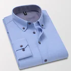 Мужская деловая Повседневная рубашка размера плюс 5XL с длинным рукавом, приталенная Мужская одежда, классические белые, черные, темно-синие мужские классические рубашки