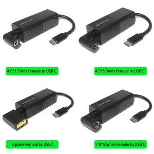 65 Вт USB C конвертер USB Type C Штекерный разъем на 5,5*2,1 4,0*1,7 7,4*5,0 4,5*3,0 мм гнездовой адаптер питания для ноутбуков