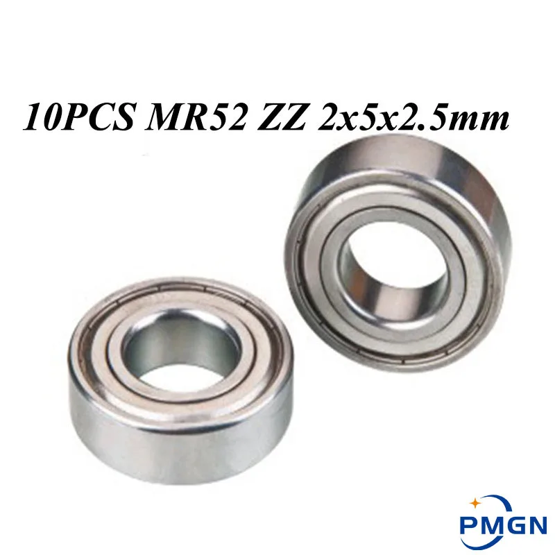 

10pcs/Lot ABEC-5 MR52ZZ MR52Z MR52 ZZ 2x5x2.5mm 2*5*2.5mm Miniature Thin Wall High-quality Deep Groove Ball Bearing