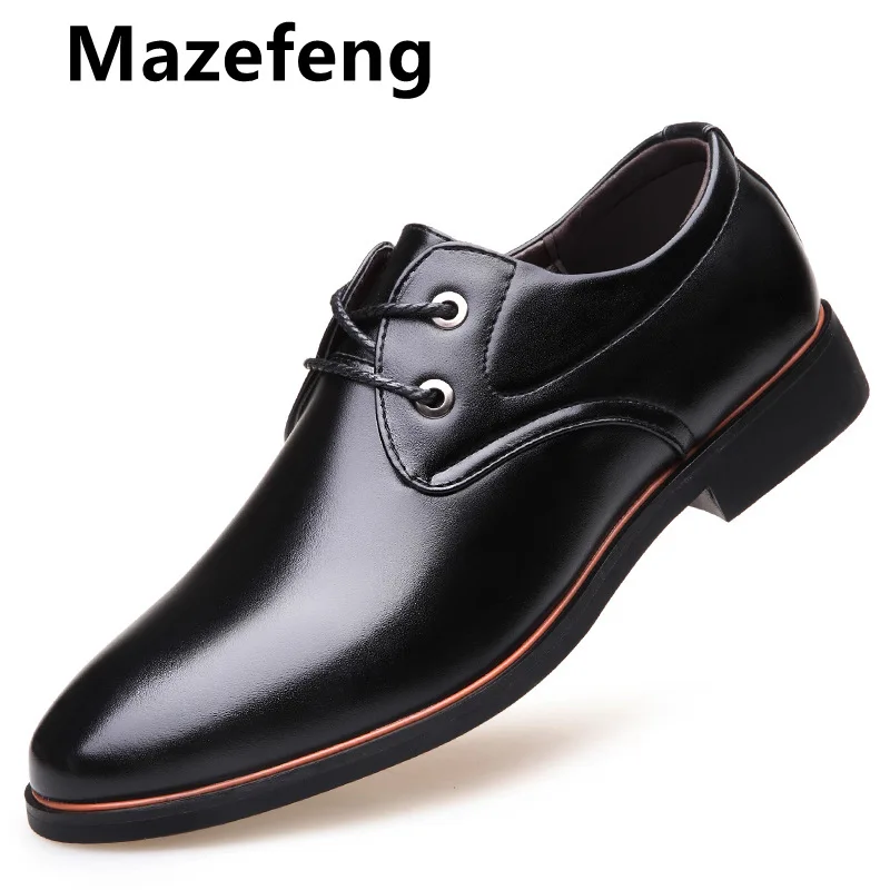 Новинка 2019 мужские классические туфли Mazefeng деловые рабочие из мягкой