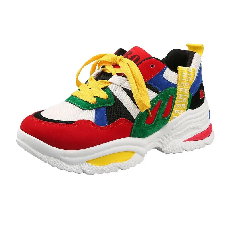 

Llogai Latest Design Women Brand Sneakers Ladies Design Dad Chunky Shoes for Teenagers Casual Platform Women Vulcanized Shoes