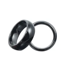 RFID 125KHZ or 13.56MHZ Black Ceramics Smart Finger Ring Wear for Men or Women