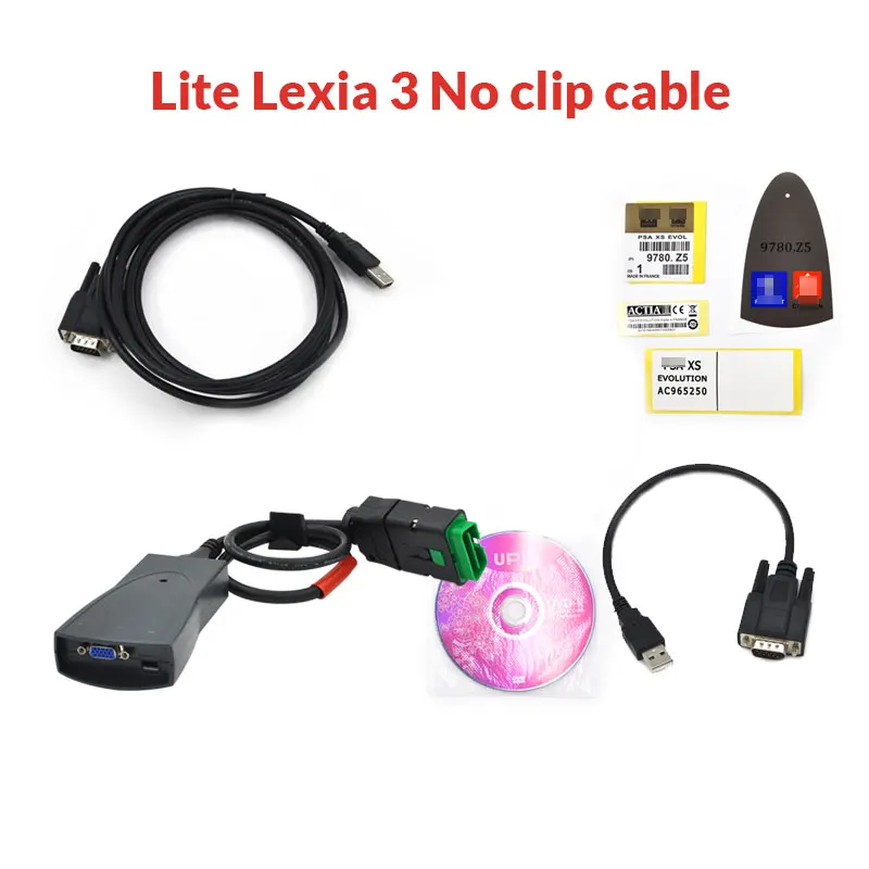 Lite Lexia 3 No clip cable Lexia 3 Lite версия Diagbox 7,83 OBD2 Авто сканер 921815B чип Lexia3 PP2000 для Citroen/peugeot OBD2 диагностический инструмент lexia3 - Цвет: Lite Lexia 3 No clip cable