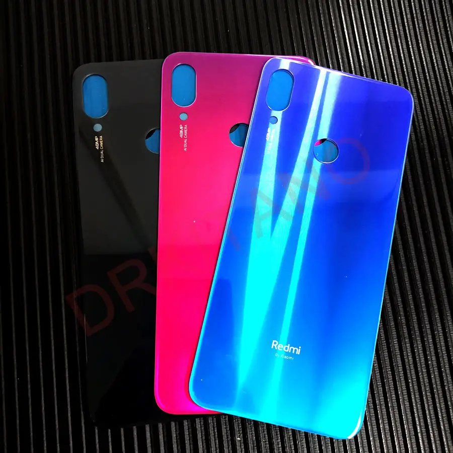 Задняя стеклянная крышка для Xiaomi Redmi Note7 Note 7 крышка батареи задняя Дверная панель корпус чехол для Redmi Note 7 Pro крышка батареи