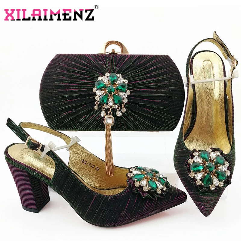 Новое поступление итальянский комплект из босоножек и сумочки для свадьбы