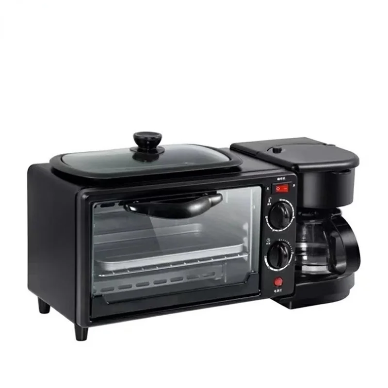 

DMWD 3 In 1 Electric Breakfast Machine 220V Toaster Oven Home Coffee Maker Pizza Egg Tart Oven Frying Pan Bread Maker