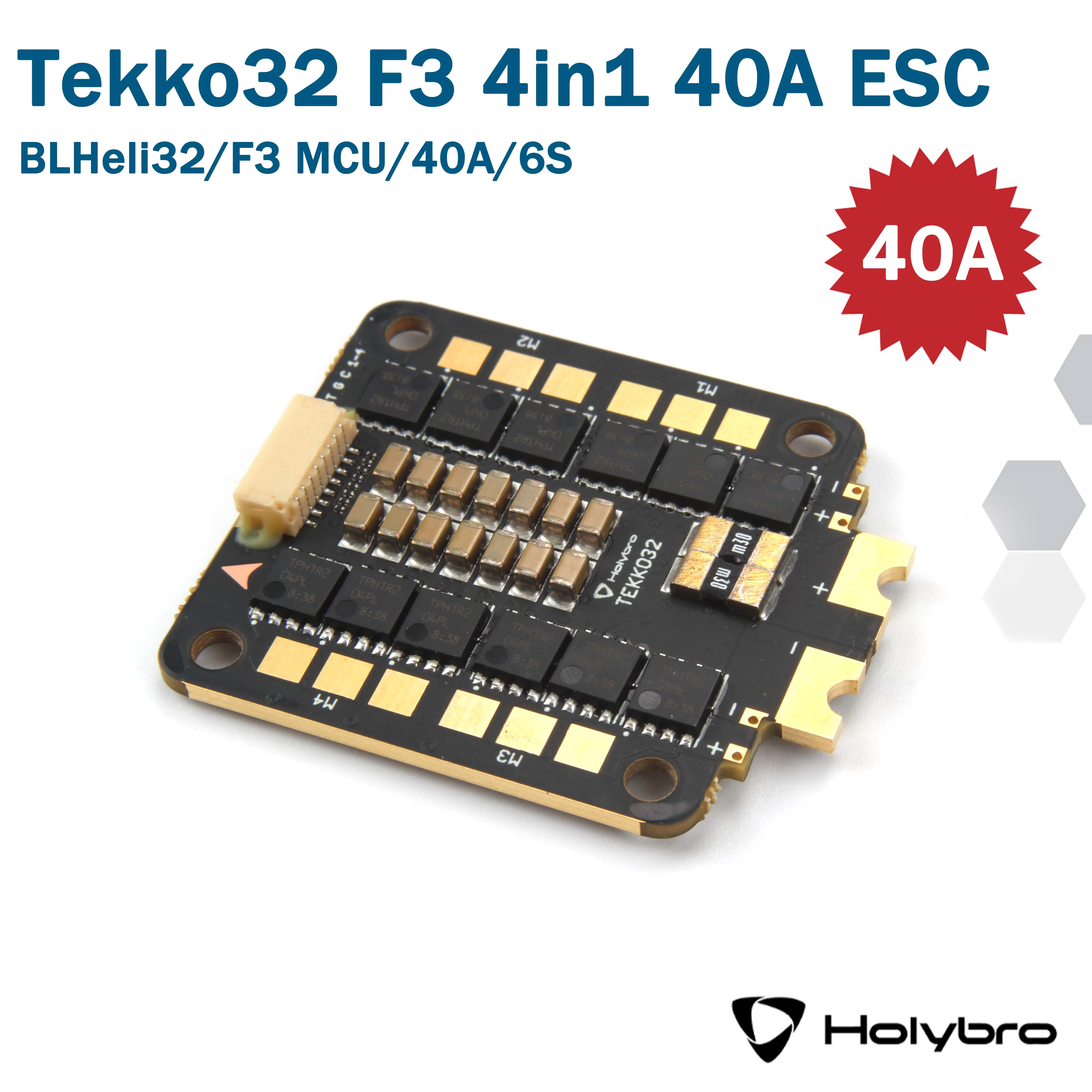 Holybro Tekko32 F3 HDV 40A Blheli_32 3-6S 30,5X30,5 мм 4 в 1 бесщеточный ESC поддерживает oneshot/Multishot/Dshot PWM для радиоуправляемого дрона