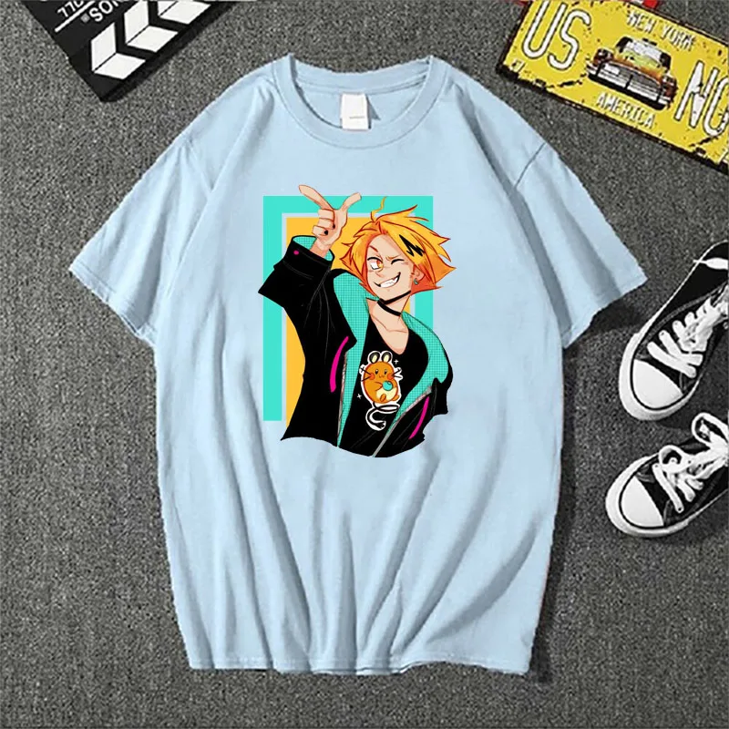 

Denki Kaminari Anime Print T Shirt Short Sleeve Round Neck Tee Shirt for Women
