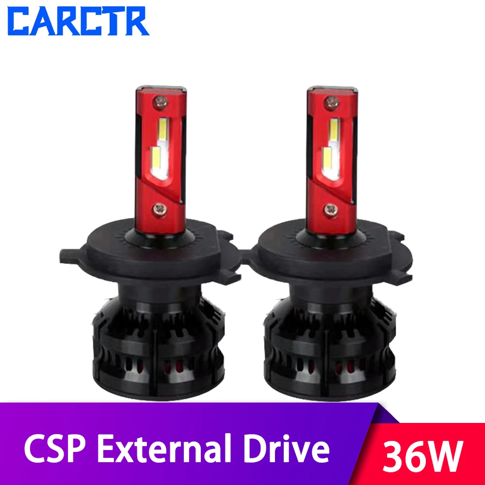 

Супер яркий светодиодный фары для автомобиля H7 светодиодный H4 лампы H7 9005 9006 9012 36 Вт 4500LM 12V 6500K Внешний накопитель огни автомобиля 1 пара