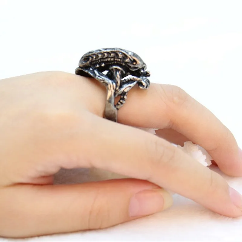 Модное мужское кольцо в готическом стиле серия инопланетянин Монстр винтажные