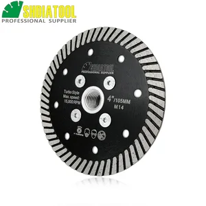 SHDIATOOL диаметр 4 дюйма105 мм Алмазный узкий лезвие горячего прессования с резьбой M14, отрезной диск для каменной кладки гранита, мрамора, бетона