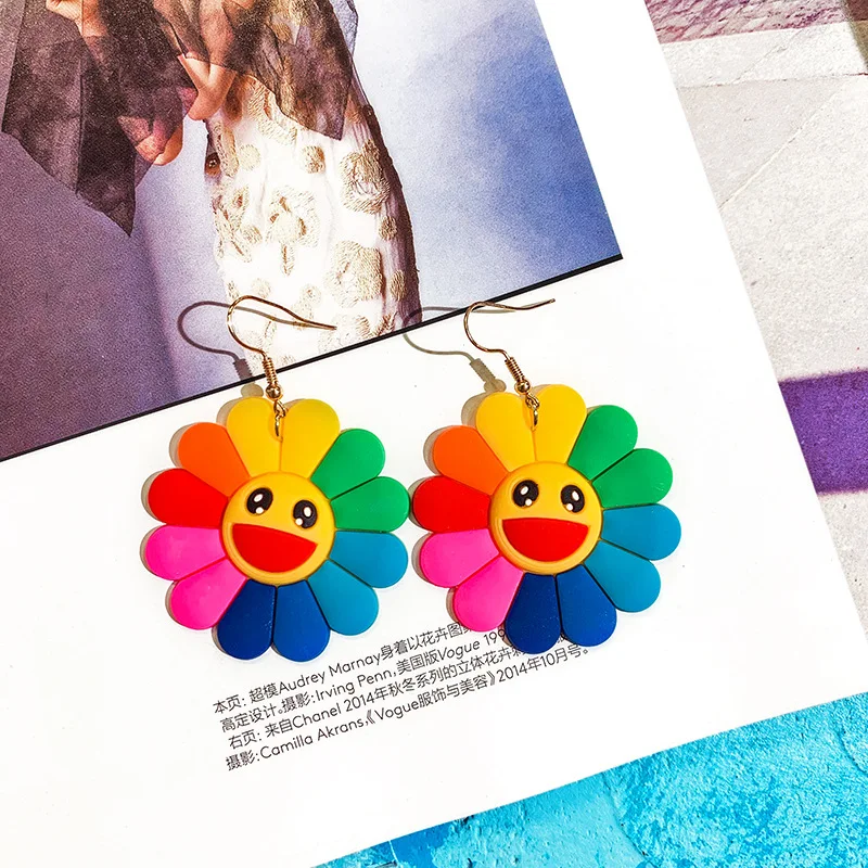 Серьги подвески DREJEW женские из сплава яркие ювелирные украшения для улыбки