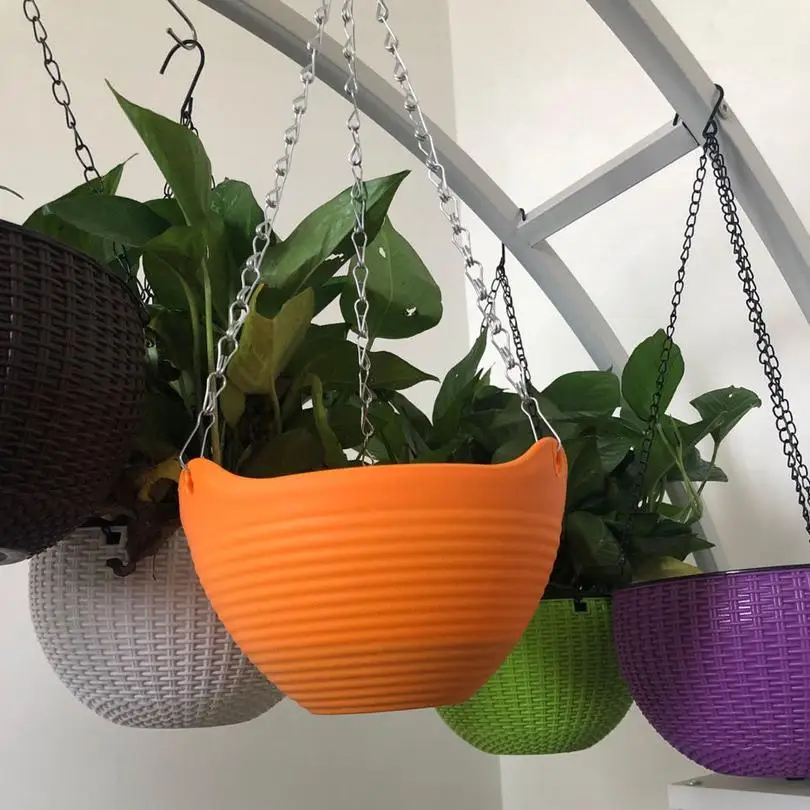 Chlorophytum Flower Pot Simple Plastic Hanging Green Rose Hook | Дом и сад