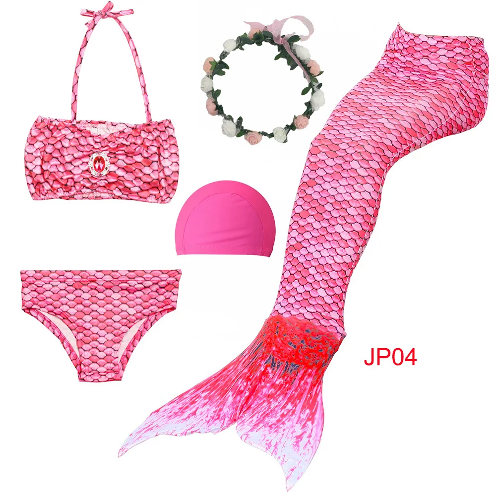 3 шт./комплект детский купальник-бикини с хвостом русалки |