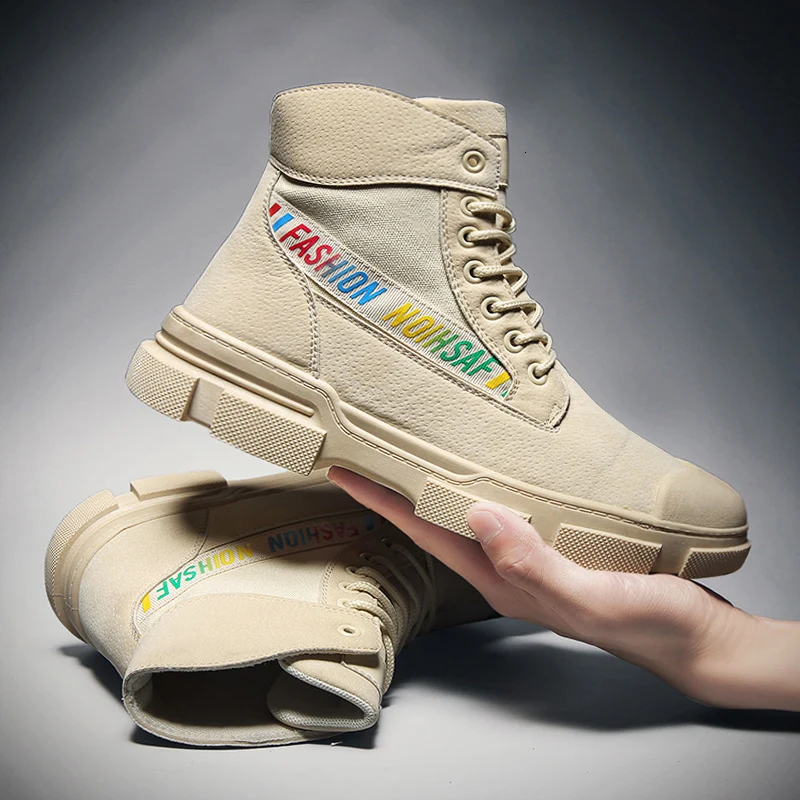 Осень зима мужские кроссовки ботинки martin рабочая обувь Для мужчин Повседневное